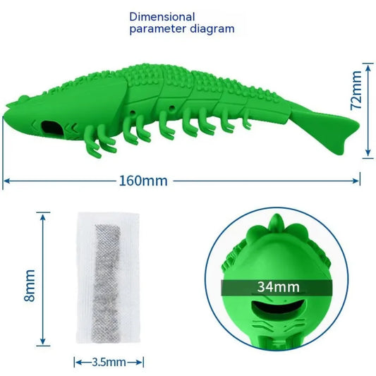 Catnip Chew Toy – Shrimp Shape for Teeth Cleaning & Play