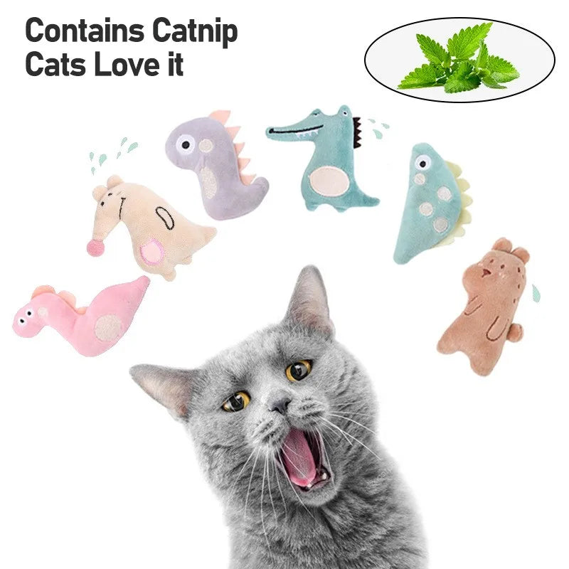 Plush Catnip Chew Toy – Fun Animal Shape for Kittens & Cats