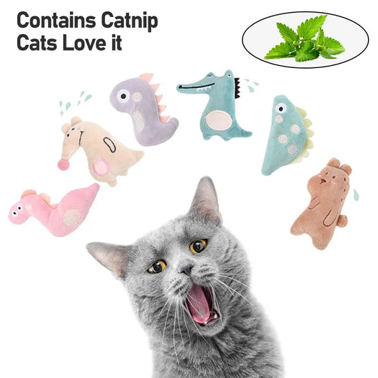 Plush Catnip Chew Toy – Fun Animal Shape for Kittens & Cats