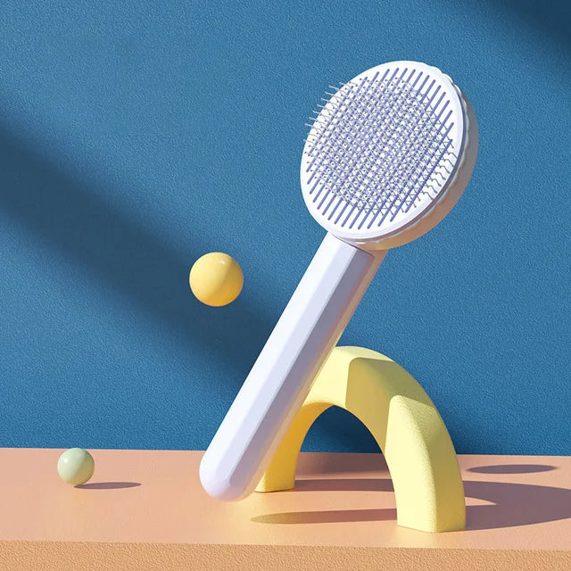 One-Click Cat Hair Removal Brush – Grooming Tool for Cats & Dogs