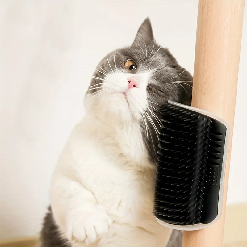 Wall-Mounted Cat Self Groomer – Massage Comb Brush for Cats & Kittens