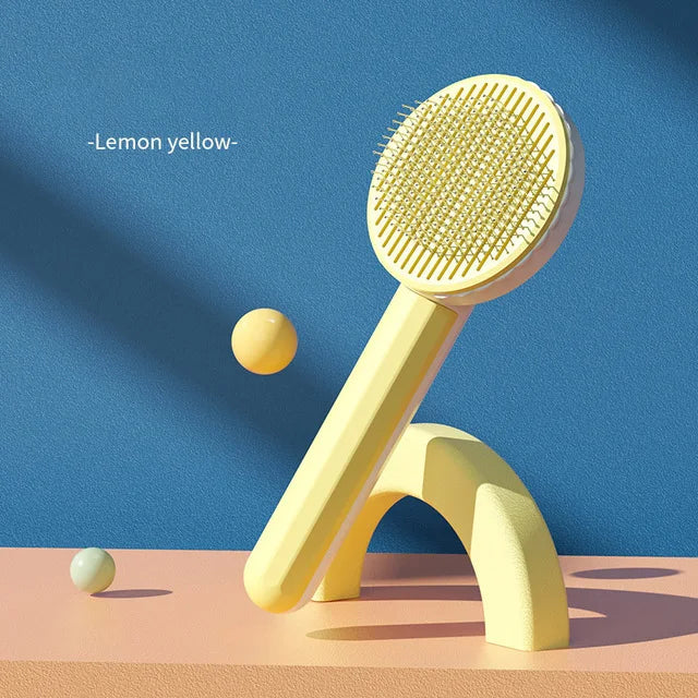 One-Click Cat Hair Removal Brush – Grooming Tool for Cats & Dogs