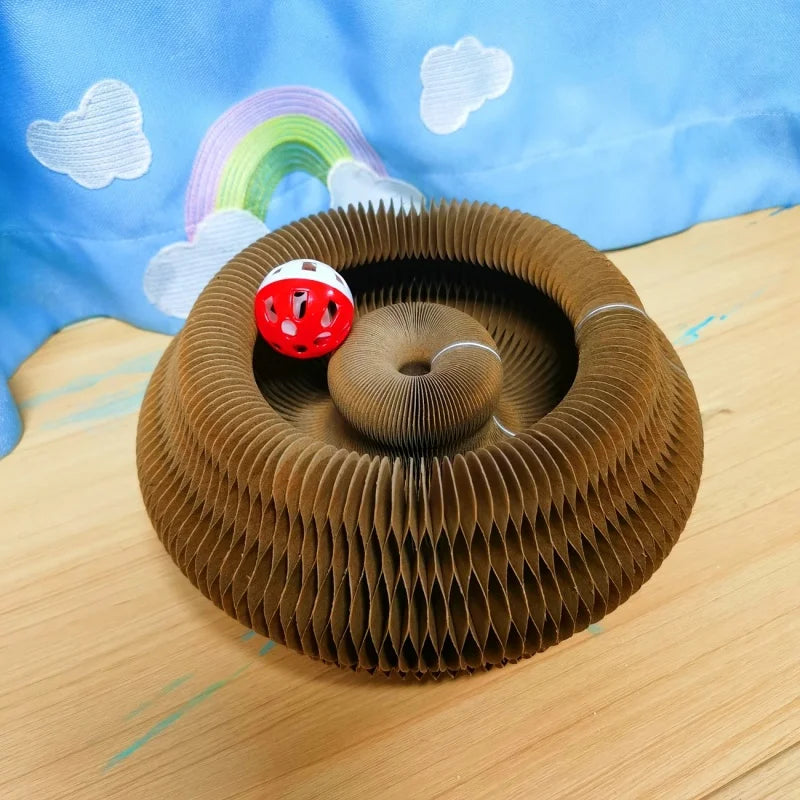 Interactive Cat Scratcher & Teaser Board – Durable Fun for Cats