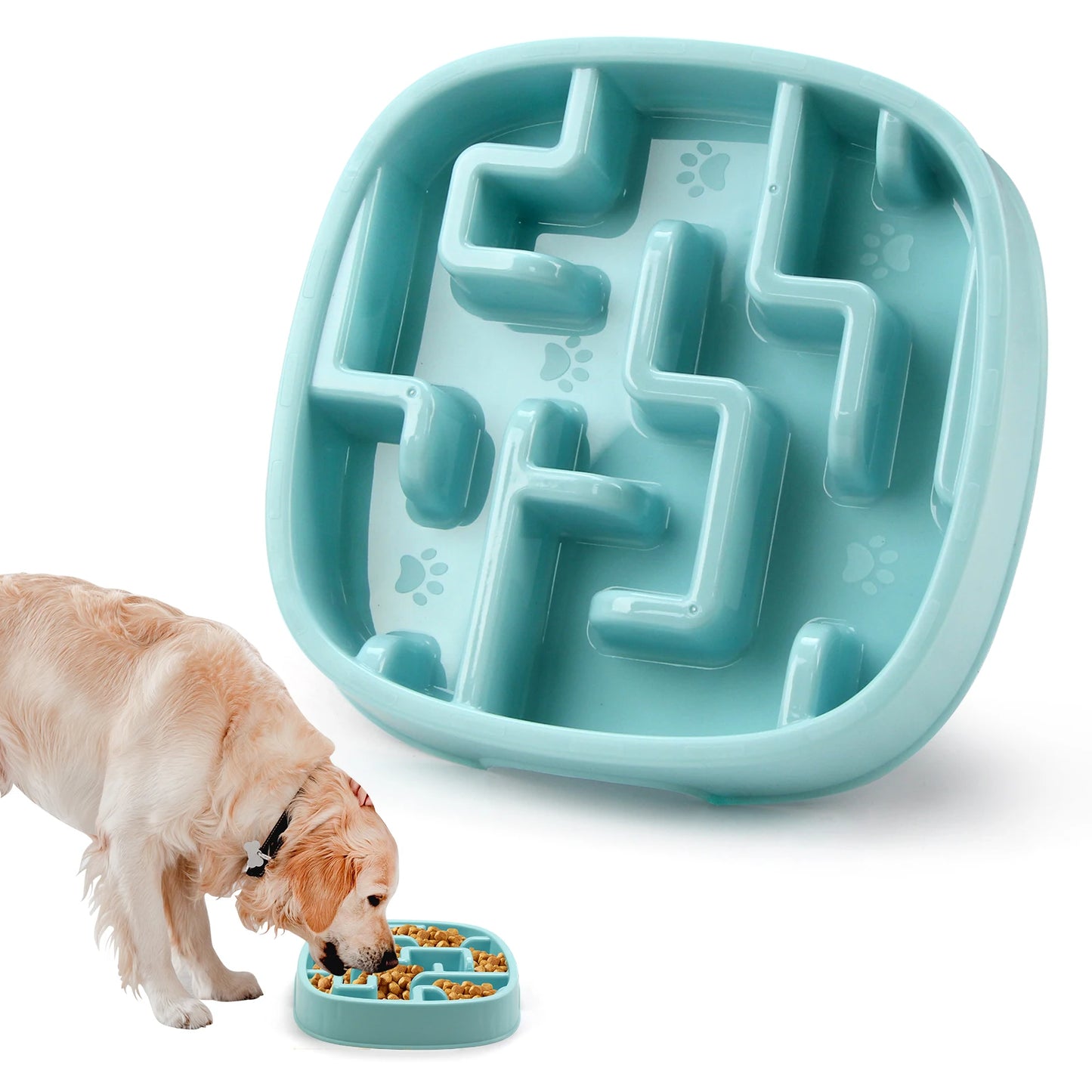 Anti-Gulping Slow Feeder Bowl for Dogs & Cats