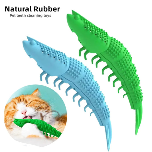 Catnip Chew Toy – Shrimp Shape for Teeth Cleaning & Play