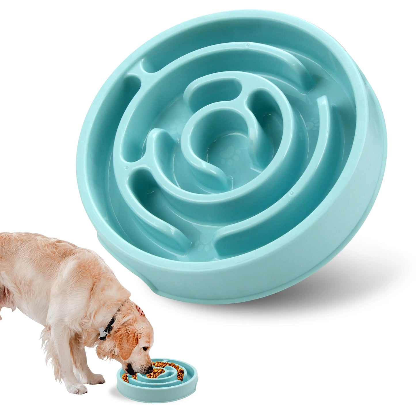 Anti-Gulping Slow Feeder Bowl for Dogs & Cats